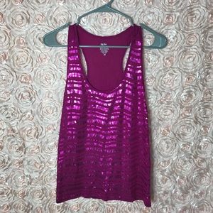 Mossimo pink sequin tank top